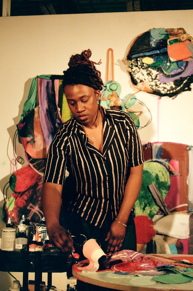 Rachel Eulena Williams in her studio. Photo by Marquale Ashley.
Courtesy of the artist and Canada.&nbsp;