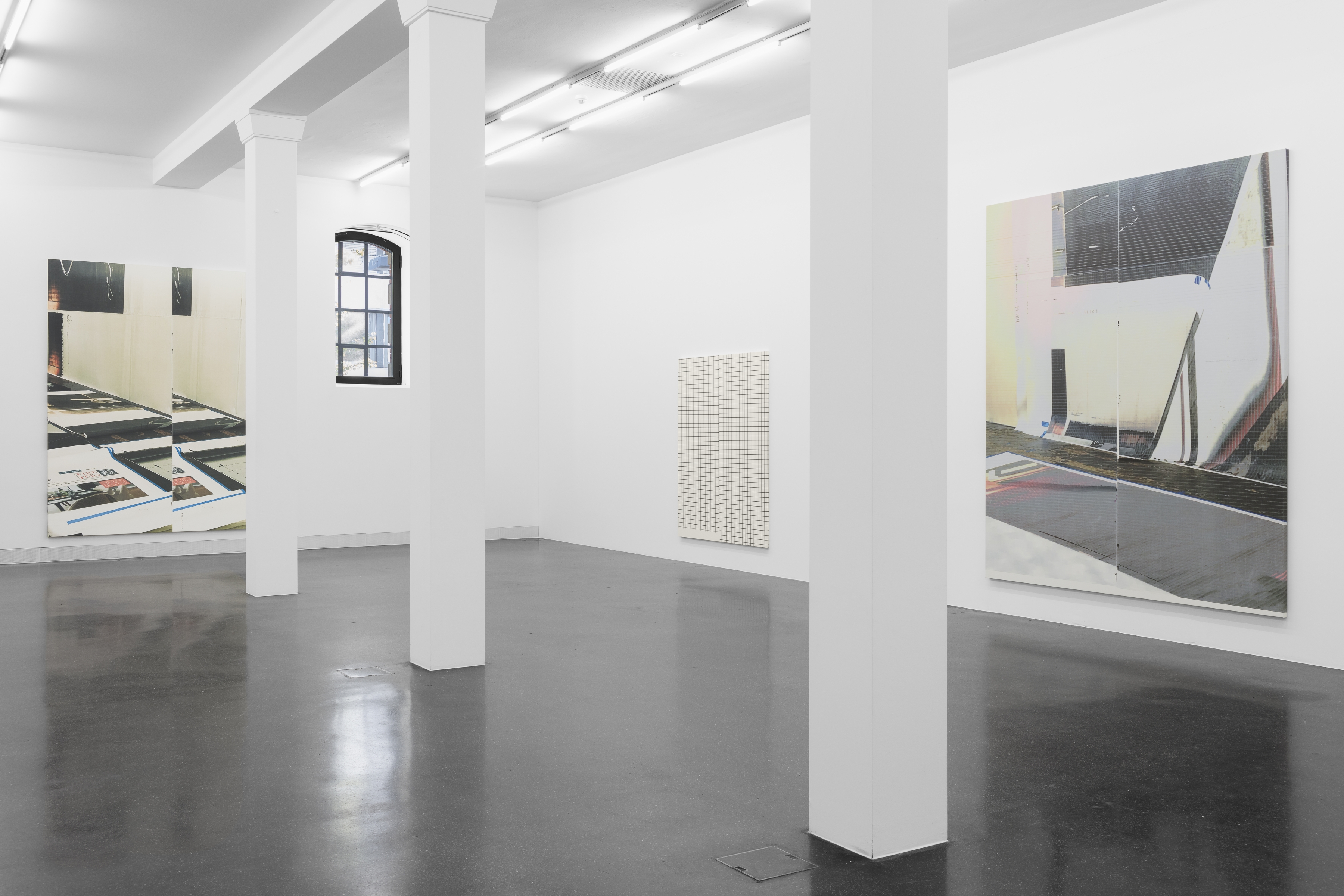 Installation view, Wade Guyton, Fire and Fury, Galerie Francesca Pia,&amp;nbsp;Zurich&amp;nbsp;2018.&amp;nbsp;Photo: Gunnar Meie.